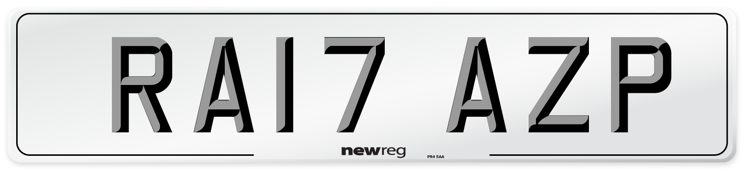 RA17 AZP Number Plate from New Reg